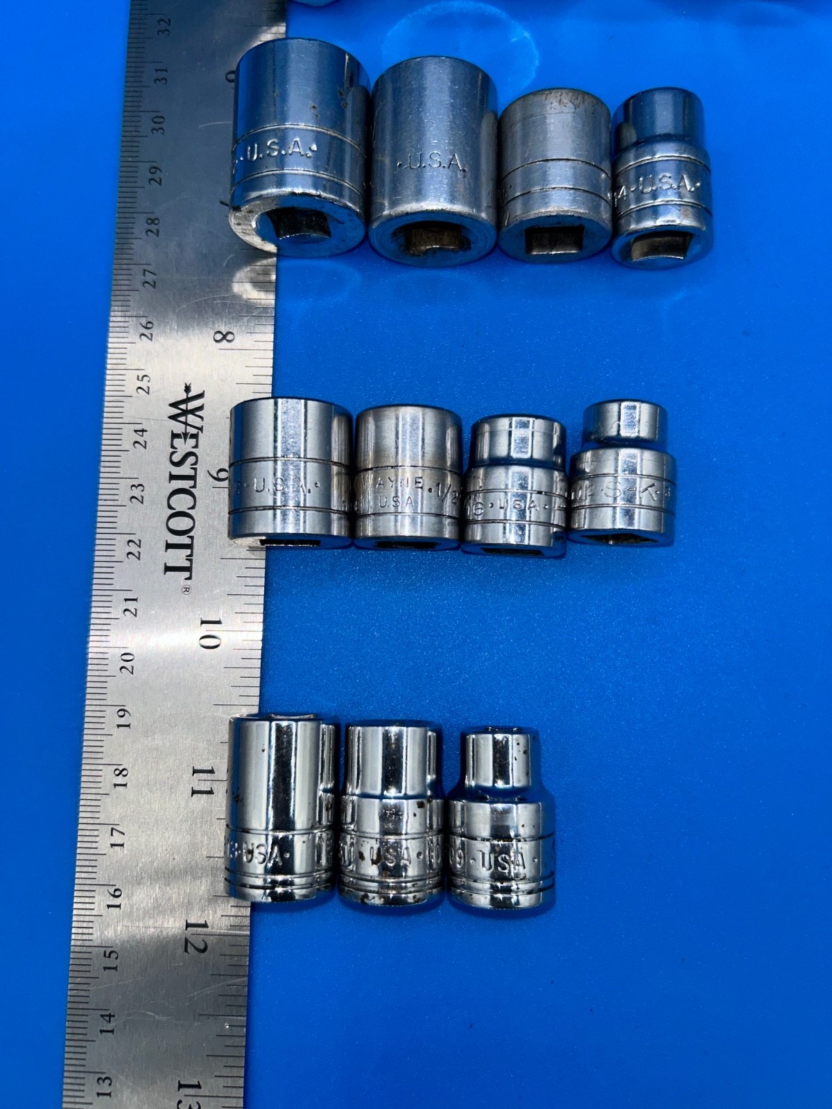 S-K Tools Socket Set 3/8” Drive Mixed Set 15 Pieces 6 Pt 12 Pt USA T-5-10