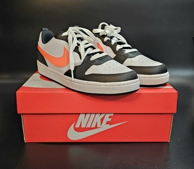 Nike Dunk Court Borough Low 2 GS White/Orange/Black Boys Size 7y NEW 2023