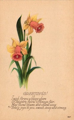 Greetings! I Wish For You A Happy Share Of Easter's Festal Offerings Postcard
