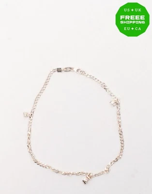UVP143€ CORNELIA WEBB 925 Sterling Silber Fußkettchen Topas verziert Made in Italy - Bild 1 von 4