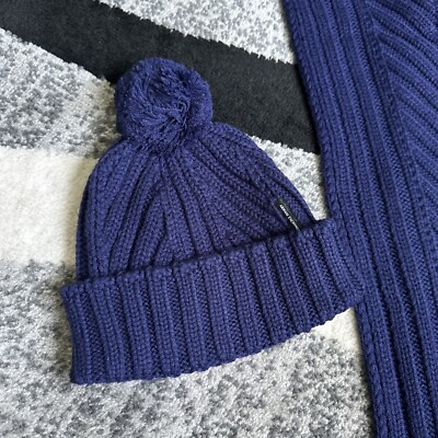Armani Exchange Men’s Scarf Beanie Hat