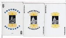 Three Playing Card Jokers, "Capital" USPC/Congress, USA, 1970's