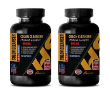 Total body cleanse - COLON CLEANSER COMPLEX - Natural gut care 2 Bottle 180 Caps