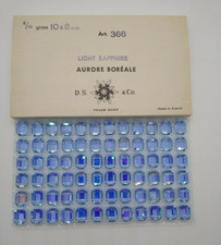 Factory Pack Swarovski Crystal Lt Sapphire AB 10x8mm Faceted Rectangle 5105 Bead
