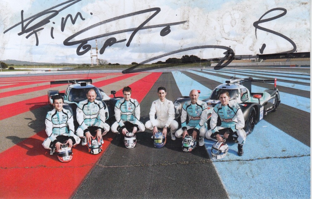 Barthez Buret Chatin Autographed 2016 Le Mans WEC Promo Card Panis Barthez Team