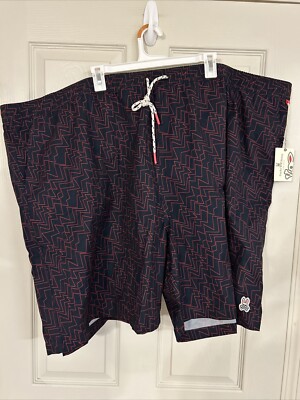 PSYCHO BUNNY Men's Selaide Swim Shorts Big and Tall Navy Size 6XL  NWT