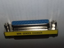 DB25 Female / Female mini gender changer DB25 F/F gender changer coupler