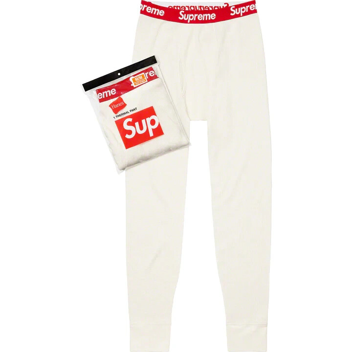 Supreme Hanes Thermal Pant (1 Pack) Natural - L | eBay