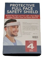 PROTECTIVE FULL FACE SAFETY SHIELDS Pack of 4 New in Box ArtCraft Optical