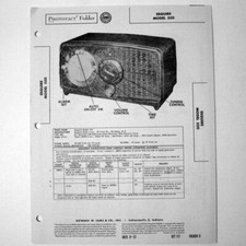 Esquire Model 550 - SAMS Photofact   1952 - New NOS