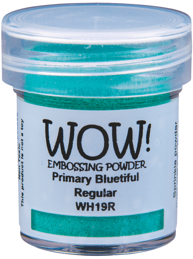 WOW Embossing Powder Primary Bluetiful Translucent Aqua Birthday Card Making