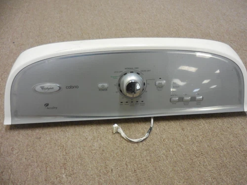 whirlpool Cabrio dryer interface control board back panel w10269608 w10269623