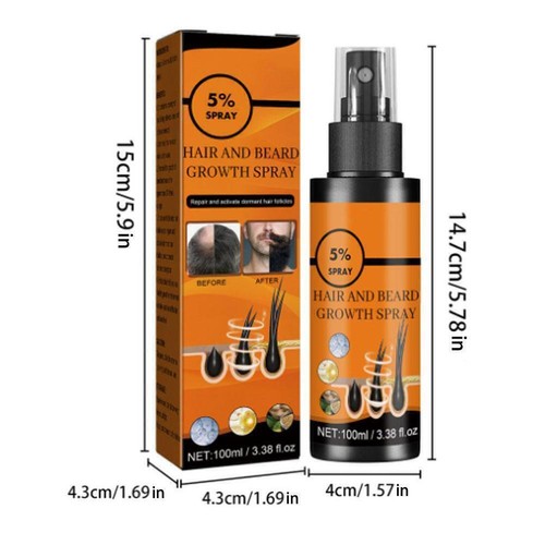 100ml Hair Growth Spray 5 % Mino xidil For Men Women Regrowth Hair-- J9E9 - Picture 11 of 12