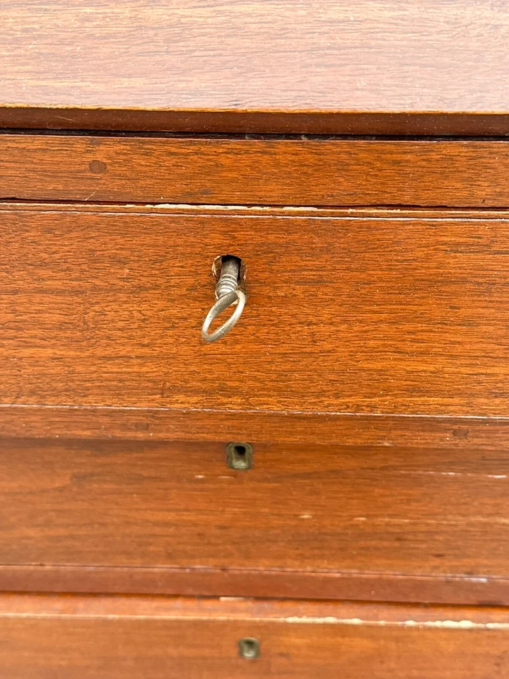 Antiguo Sheraton Country Drop recepción nogal 1820 American Pennsylvania Foto 3 de 4