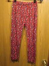 Oscar de la Renta Girls Red Floral Leggings Size 14Y