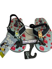 Bluey Toddler Flip Flops with Heel Strap Color BLUE NWT