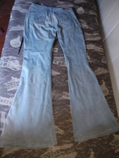 Vtg Low Rise Bell Bottom Levis Jeans Women's Distressed Stretch