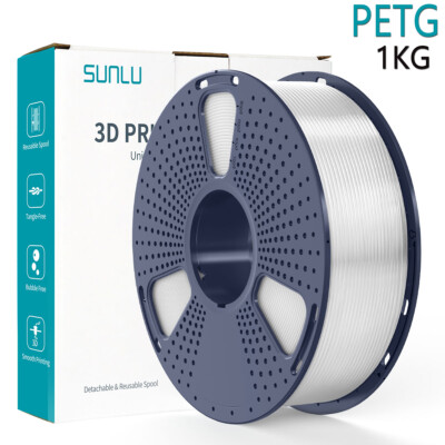 SUNLU Transparent PETG 1KG 3D Drucker Filament 1,75mm PETG For FDM 3D Printers