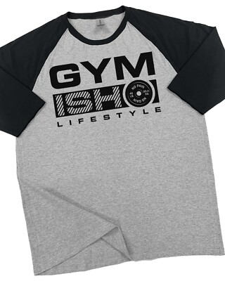 068. RAGLAN GYMISH Funny Workout Gym T-Shirt for Men