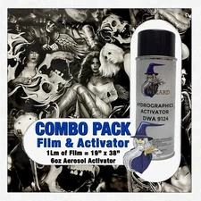 hydrographic film / activator Bros and Hoes Skulls hydro dip dipping wizard