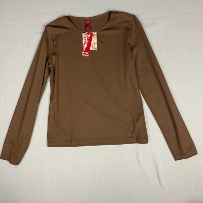 Fox Brand Women's Brown Top Long Sleeve Stretch Shirt Brand New Europe Size 2