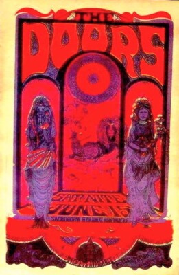 THE DOORS 1968 SACRAMENTO MEMORIAL AUDITORIUM POSTER / JIM