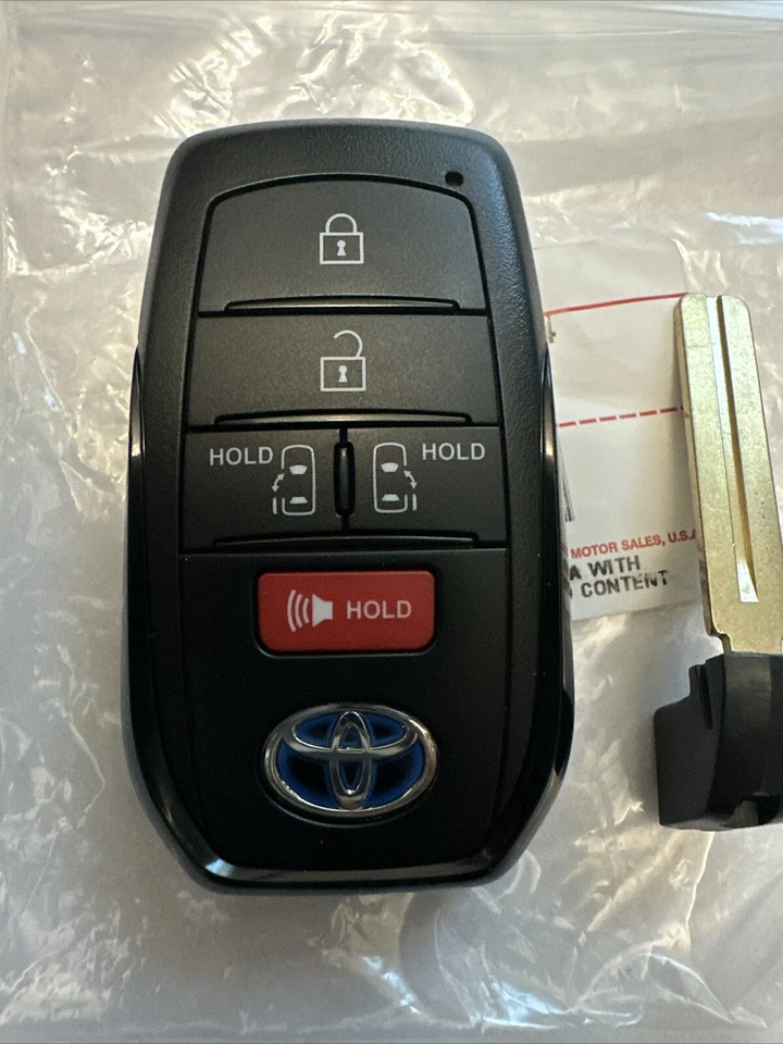 ORIGINAL TOYOTA SIENNA 21-24 OEM SMART KEY LESS ENTRY REMOTE FOB BLUE LOGO BLANK - Image 2 of 4