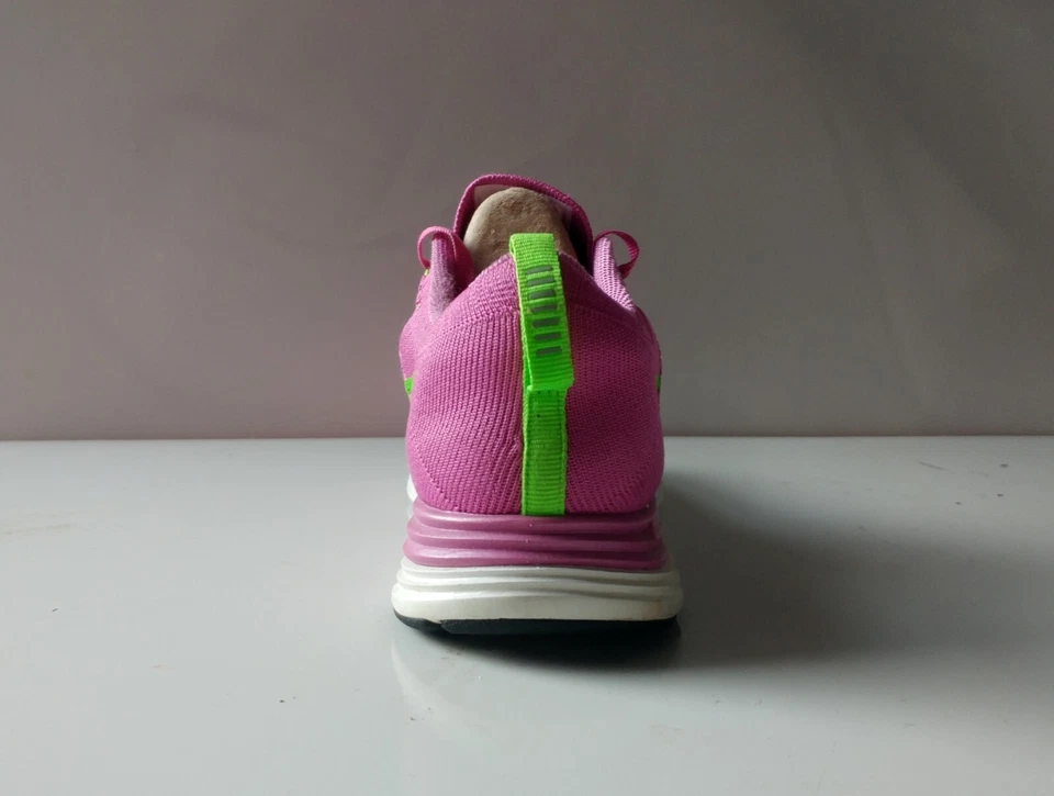 New NIKE Flyknit Lunar 1 Women's Pink Green Running Shoe Size 8.5 M (554888-631) - Image 3 of 4