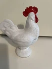 VINTAGE Westmoreland Milk Glass Rooster Covered Candy Dish