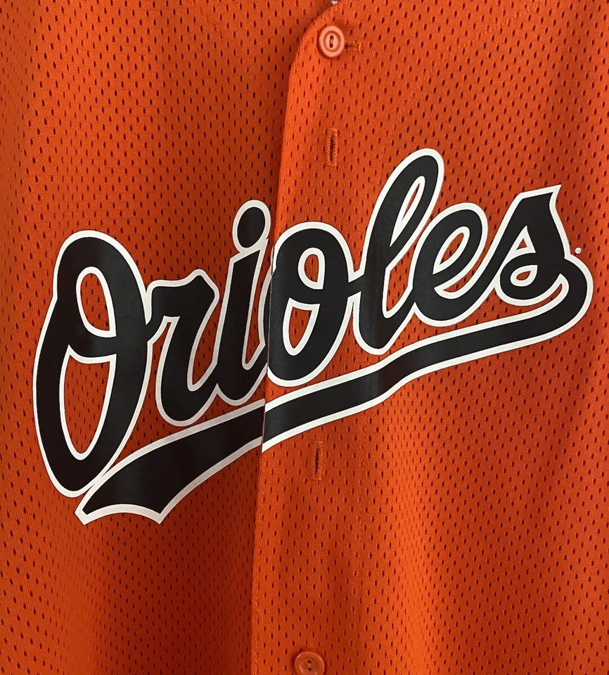 Vintage Orioles Baseball Cal Ripken Majestic Sleeveless orange size Large rare. - Imagem 4 de 4