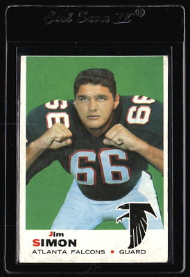 1969 Topps Jim Simon  Rookie  #184 Atlanta Falcons L4