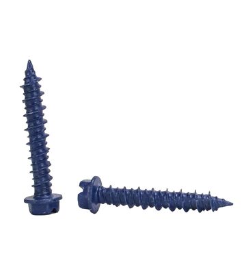 3/16 x 1-1/4'' Hex Head Concrete Screw Anchor. 100 Pieces with Drill Bit (Miam...