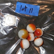 vintage marble lot of 6 Estate find, may include AKRO,AGATE, PELTIER,GERMAN