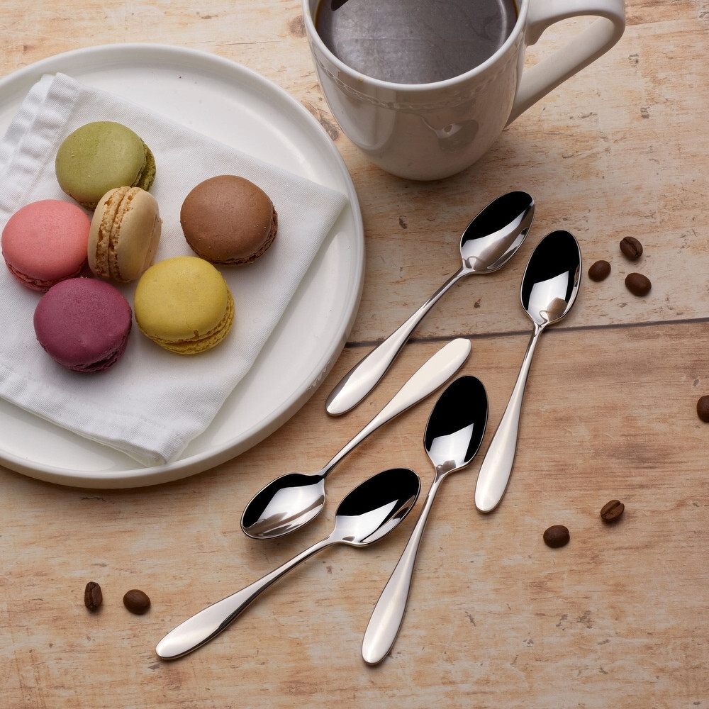Mikasa HAMILTON (GLOSSY) 18/10 Stainless Flatware Demitasse Spoon  (Set for Six