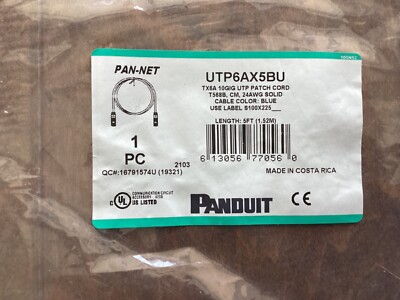 Panduit patch cord UTP 6AX5BU
