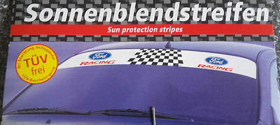 Blendstreifen Sticker Aufkleber Ford Racing 125 x 15 cm Frontscheibensticker