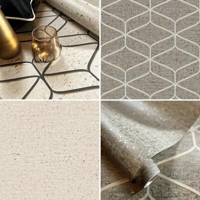  Belgravia Beton Tapete Struktur Geometrisch Metallic Effekt Gold Stilvoll