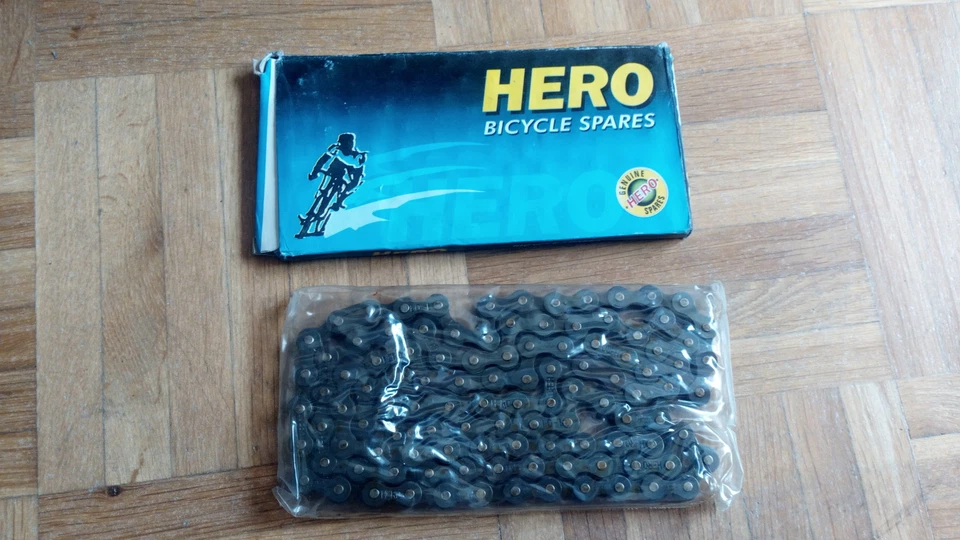 Cadena bicicleta bmx/paseo 1 v. Ancha 1/2 x1/8 color negro - Imagen 2 de 2