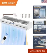 Upgraded 2024 Air Curtain - Magnetic Switch & 2 Speeds for Energy Efficiency