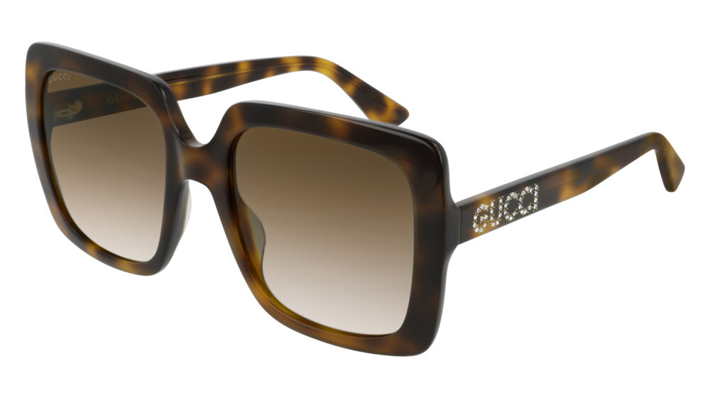 GUCCI スクエアフレムサンクラス GG0418S003 003 GUCCI GG0418S 003 Rectangular Square Havana Brown 54 mm