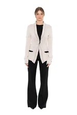 Giorgio Armani Black Label Woman Cardigan Beige Cashmere / Cotton  38 IT / 2 USA