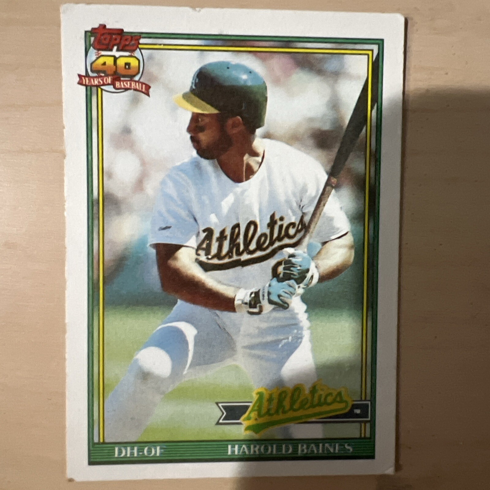 1991 Topps Operation Desert Shield #166 Harold Baines Oakland Athletics A’s NM 2
