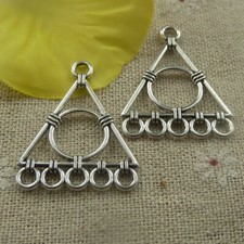 Free ship 92 pieces tibetan silver earring connectors 33x26x2mm L-4423
