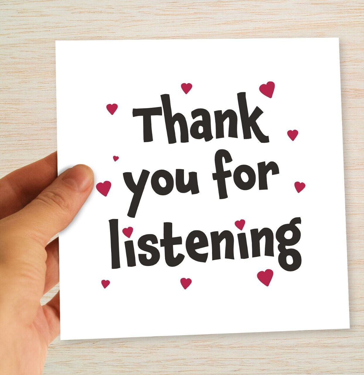 Thank you for listening Card - Appreciation Card friendship notes ...