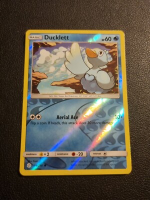 REVERSE HOLO Pokemon Sonne & Mond Kosmische Finsternis TCG Karte Ducklett 59/236