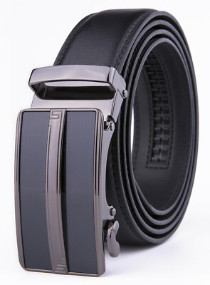 Leather Ratchet Dress Belt with Sliding Adjustable Buckle, 1 1/4 Inches Width lightstar Women main image 4