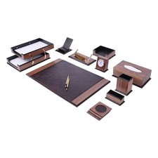 Premium Prestige Desk Set-Leather Desk Organizer-Desk Organizer Set- 12 PCS