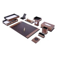 Premium Prestige Desk Set-Leather Desk Organizer-Desk Organizer Set- 12 PCS