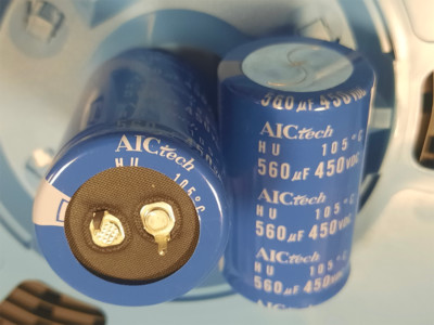3X AICtech 560uF 450V DC Snap-in Elko Aluminum Capacitor 2000Hrs HU 30x50mm
