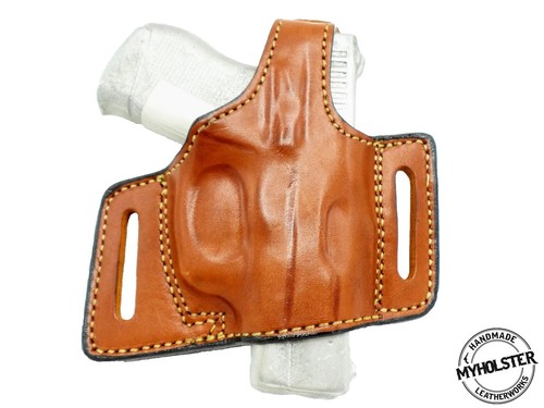 Right Hand Thumb Break Belt Leather Holster Fits Smith & Wesson SHIELD 9mm - Picture 3 of 3